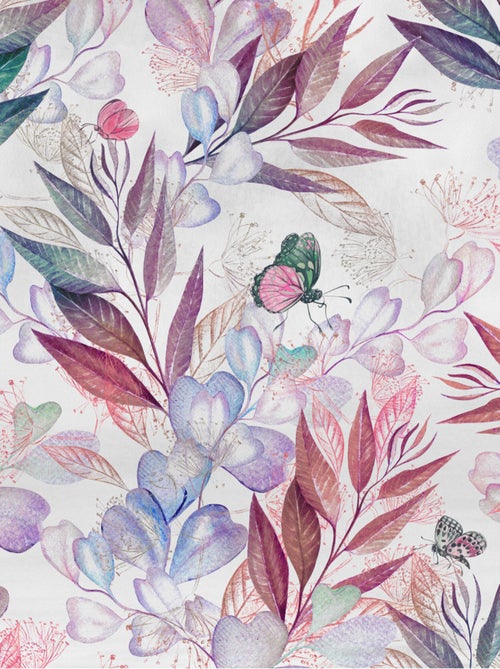 Photo Murale Intissé - Fleurie D'Eucalyptus et des papillons - Kiabi