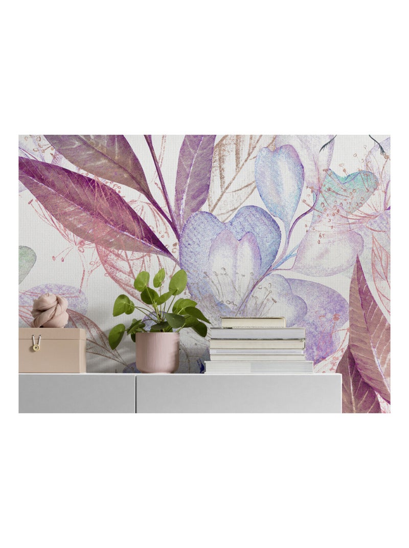 Photo Murale Intissé - Fleurie D'Eucalyptus et des papillons Multicolore - Kiabi