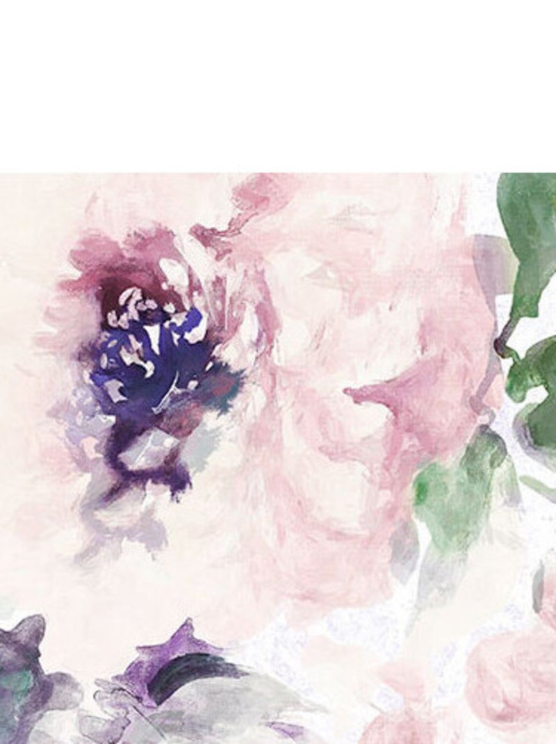Photo Murale Intissé - Fleurs Violettes, Roses Multicolore - Kiabi
