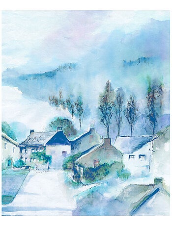Photo Murale Intissé - Maison en montagne