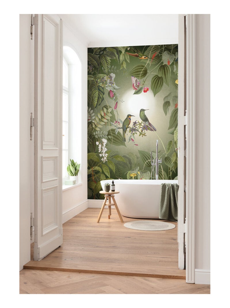 Photo Murale Intissé - Oiseaux et ses papillons Multicolore - Kiabi