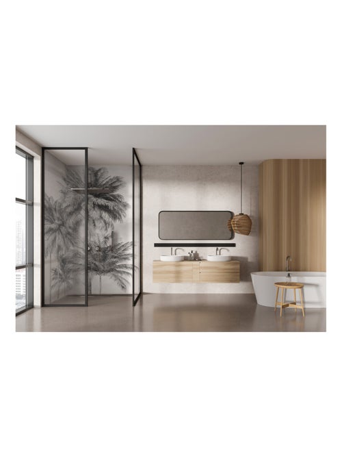 Photo Murale Intissé - Palmiers En Noirs Et Blancs - Kiabi