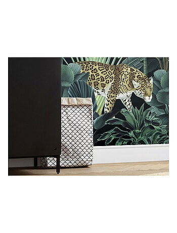 Photo Murale Intissé - Pélican et Panthère Dans la jungle