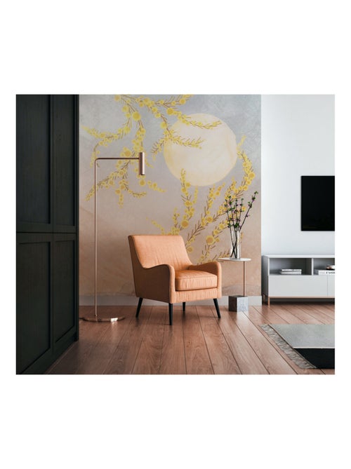 Photo Murale Intissé - Plante avec coucher de soleil - Kiabi