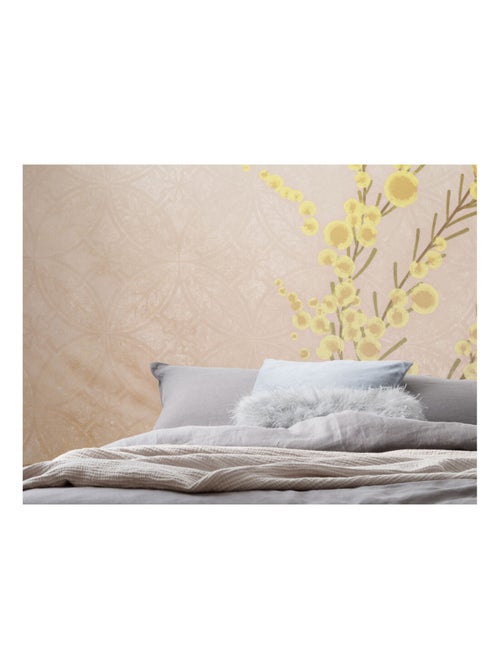 Photo Murale Intissé - Plante avec coucher de soleil - Kiabi