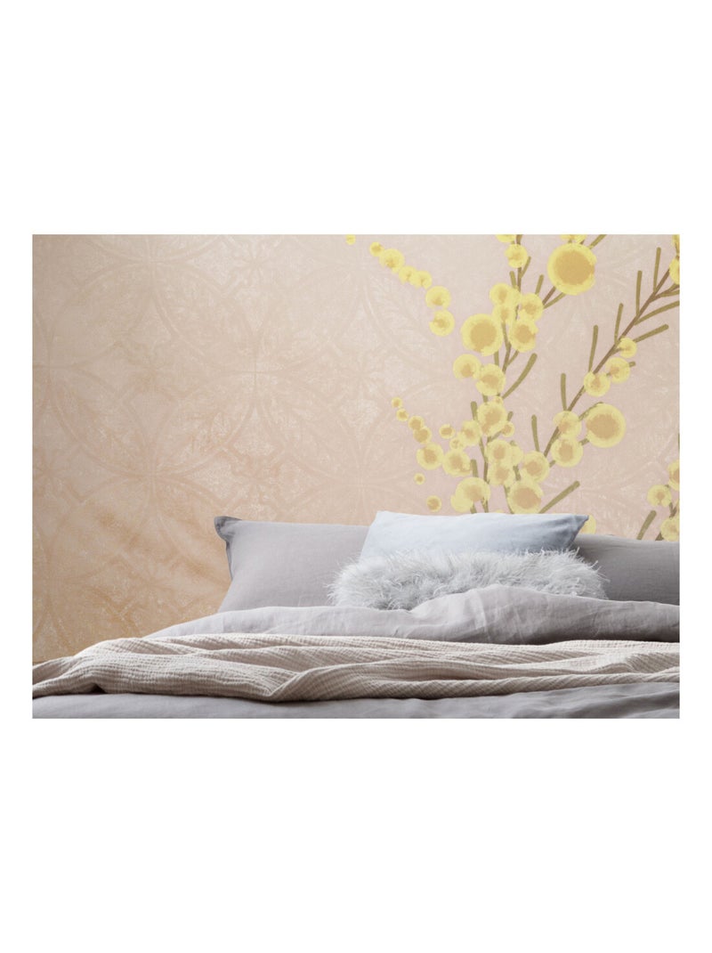Photo Murale Intissé - Plante avec coucher de soleil Multicolore - Kiabi