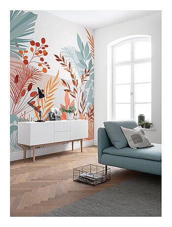 Photo Murale Intissé - Plante De Couleurs Pastels