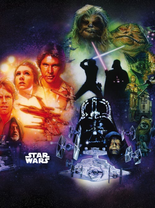 Photo Murale Intissé -  Star Wars avec les personnages principaux - Kiabi