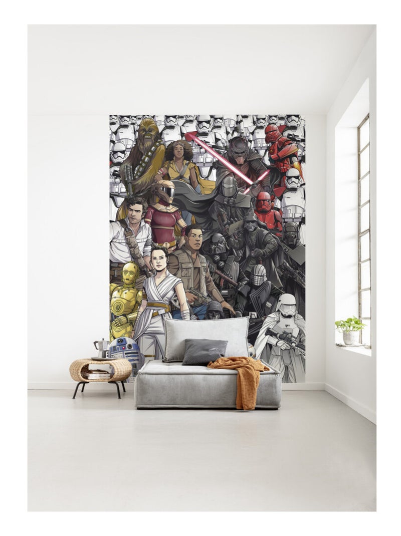 Photo Murale Intissé - Star Wars plein de personnages Multicolore - Kiabi