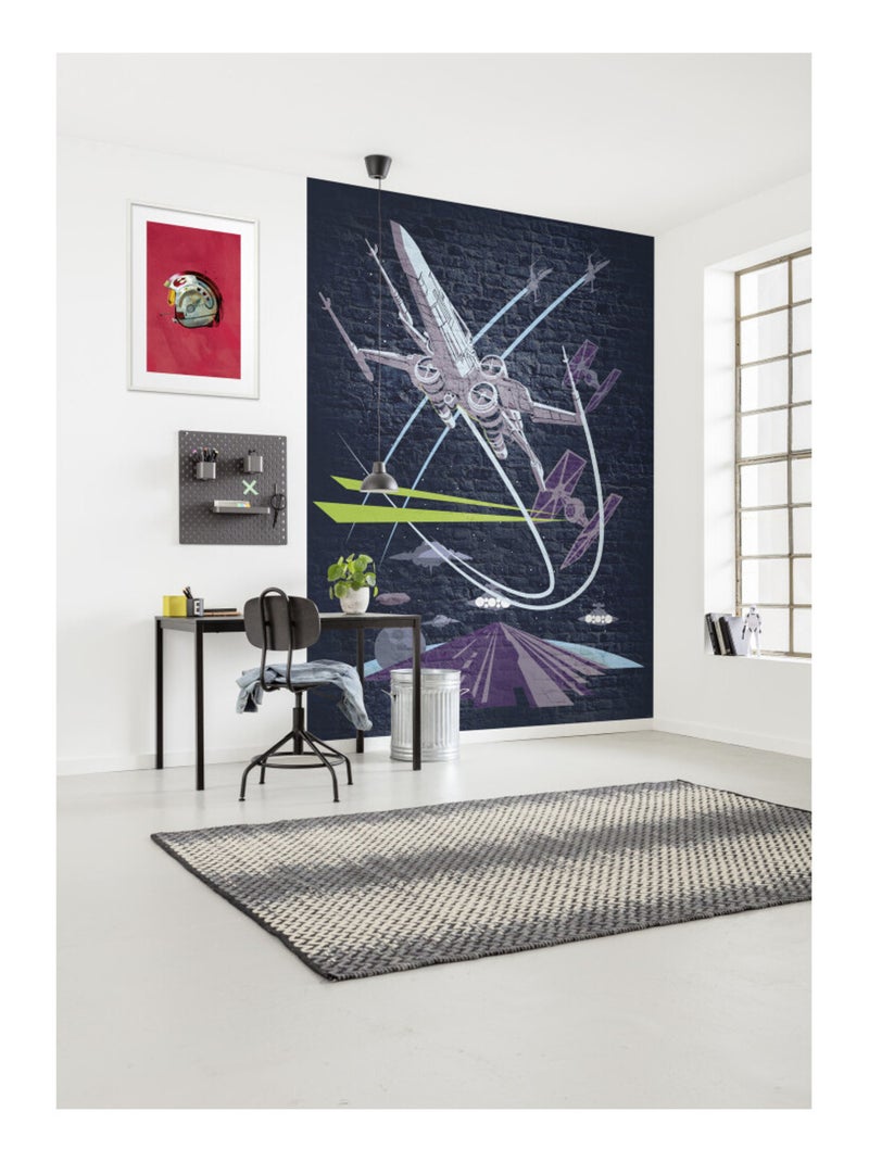 Photo Murale Intissé - Star Wars Vaisseau X-Wing Multicolore - Kiabi
