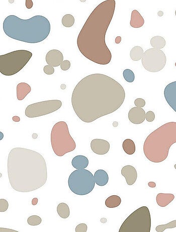 Photo Murale Intissé - Tête De Mickey Avec Motifs