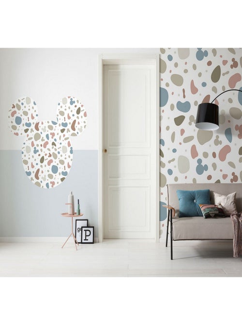 Photo Murale Intissé - Tête De Mickey Avec Motifs - Kiabi