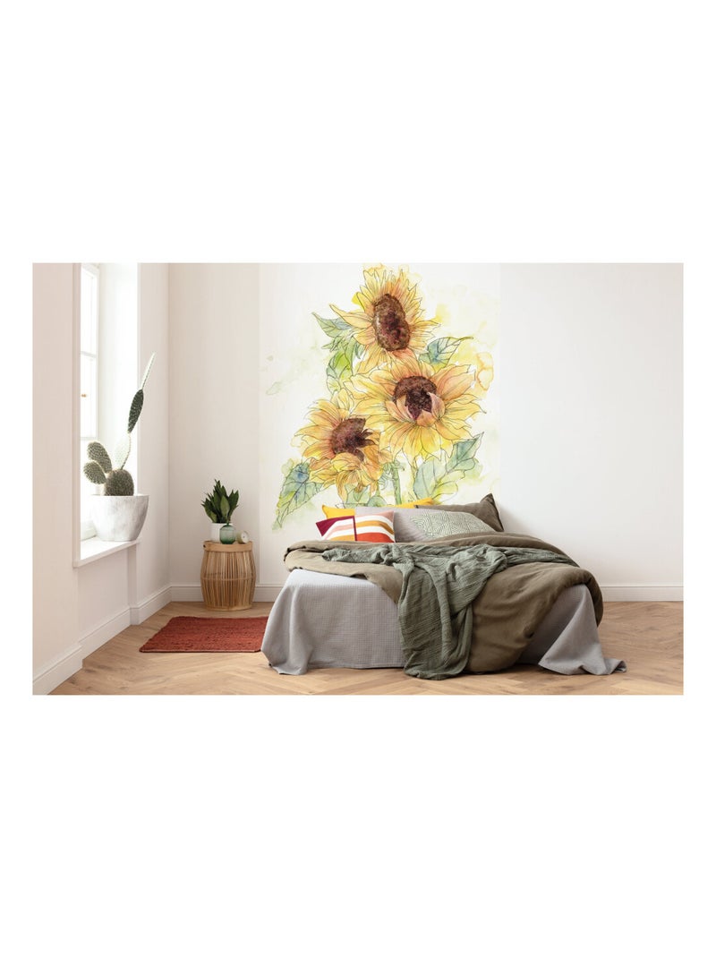 Photo Murale Intissé - Tournesols Multicolore - Kiabi