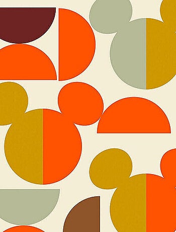 Photo murale intissé- Tête De Mickey - Formes Géométriques