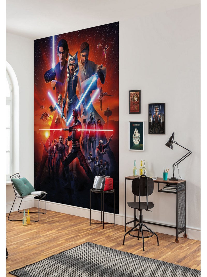 Photo murale intissé impression numérique La Guerre Des Clones Multicolore - Kiabi