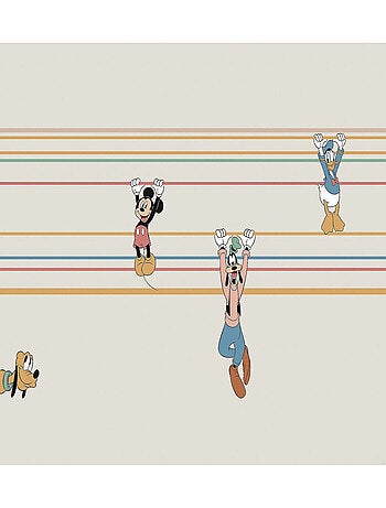 Photo murale intissé impression numérique Mickey et ses amis attrapent une barre