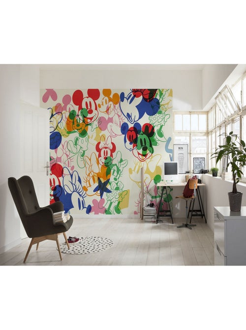 Photo murale intissé impression numérique Mickey & Minnie Dessinés - Kiabi
