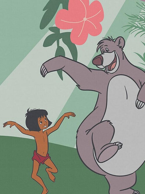 Photo murale intissé impression numérique Mowgli et Baloo - Kiabi
