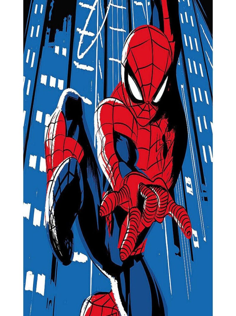 Photo murale intissé impression numérique Spider-Man Rooftop-Rockin Rouge - Kiabi