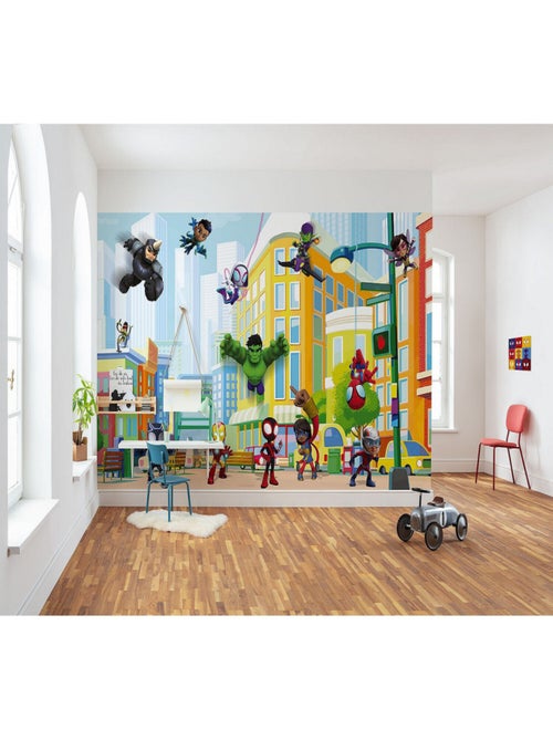 Photo murale intissé impression numérique Spidey Et Ses Amis Combattent Le Crime - Kiabi