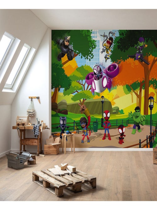 Photo murale intissé impression numérique Spidey Et Ses Amis En Ville - Kiabi
