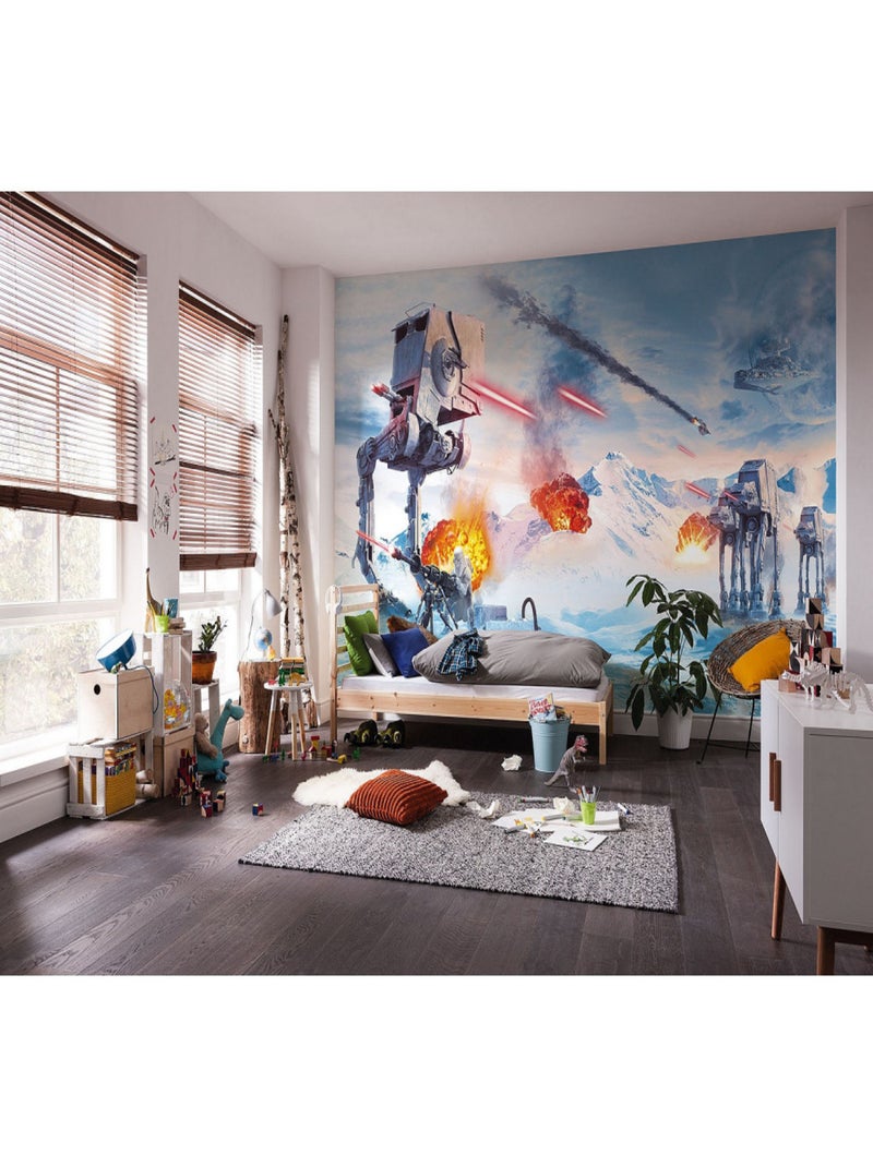 Photo murale intissé impression numérique Star Wars Hoth Showdown Multicolore - Kiabi
