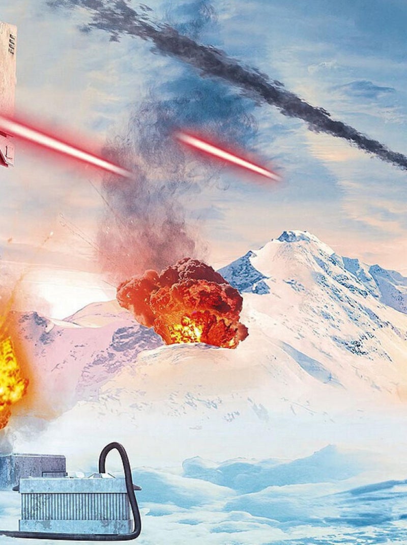 Photo murale intissé impression numérique Star Wars Hoth Showdown Multicolore - Kiabi