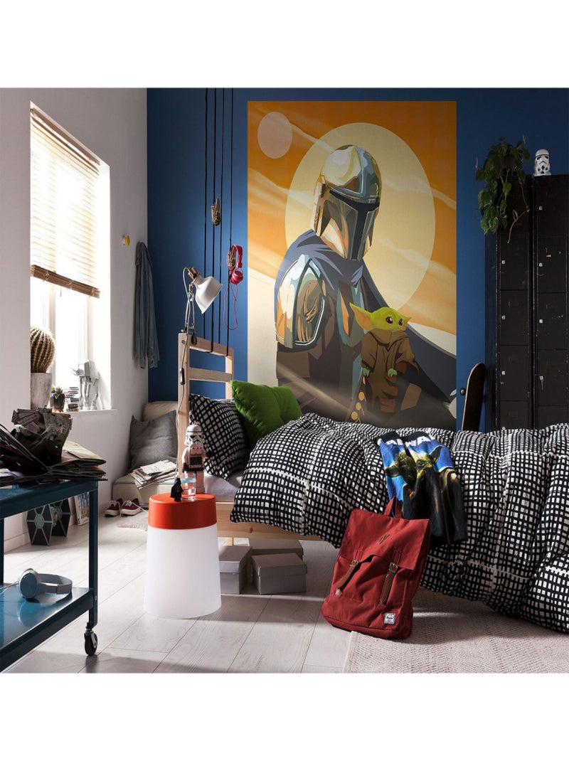 Photo murale intissé impression numérique The Mandalorian - Hunt for Grogu Multicolore - Kiabi