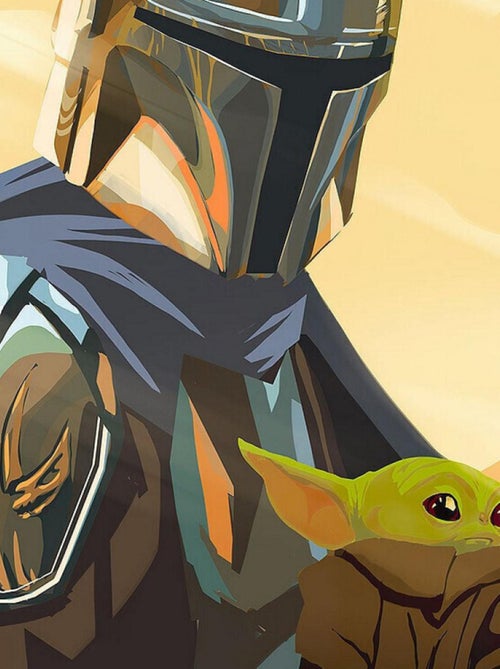 Photo murale intissé impression numérique The Mandalorian - Hunt for Grogu - Kiabi