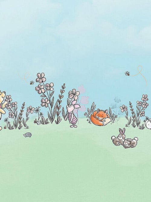 Photo murale intissé impression numérique Winnie l'Ourson balade de printemps - Kiabi