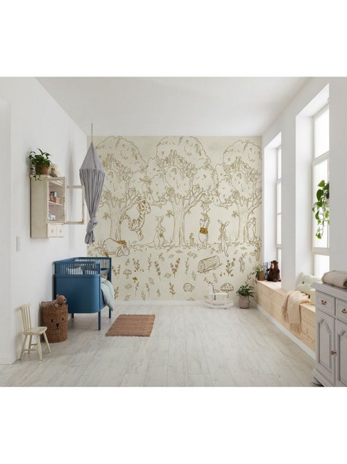 Photo murale intissé impression numérique Winnie L'Ourson Prend L'Air - Kiabi