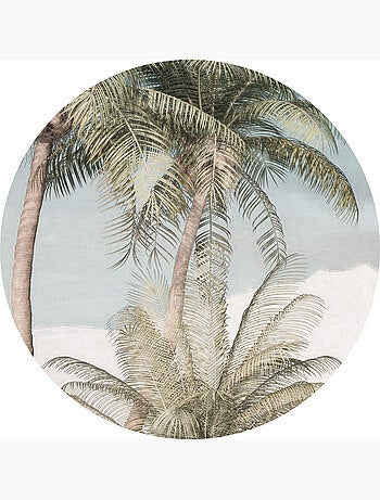 Photo Murale Ronde - 2 Palmiers