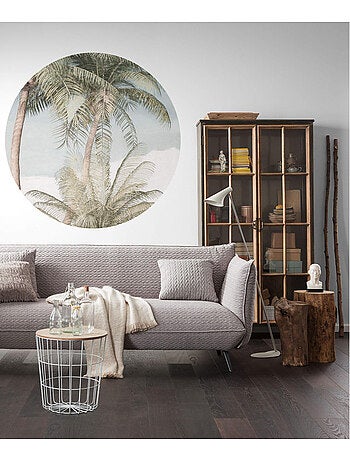 Photo Murale Ronde - 2 Palmiers