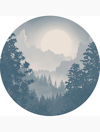 Photo Murale Ronde - A l'Aube De La Forêt