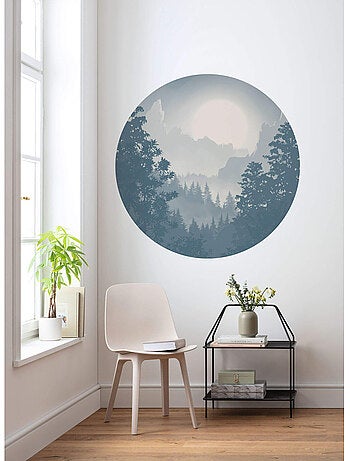 Photo Murale Ronde - A l'Aube De La Forêt
