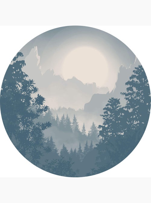 Photo Murale Ronde - A l'Aube De La Forêt - Kiabi