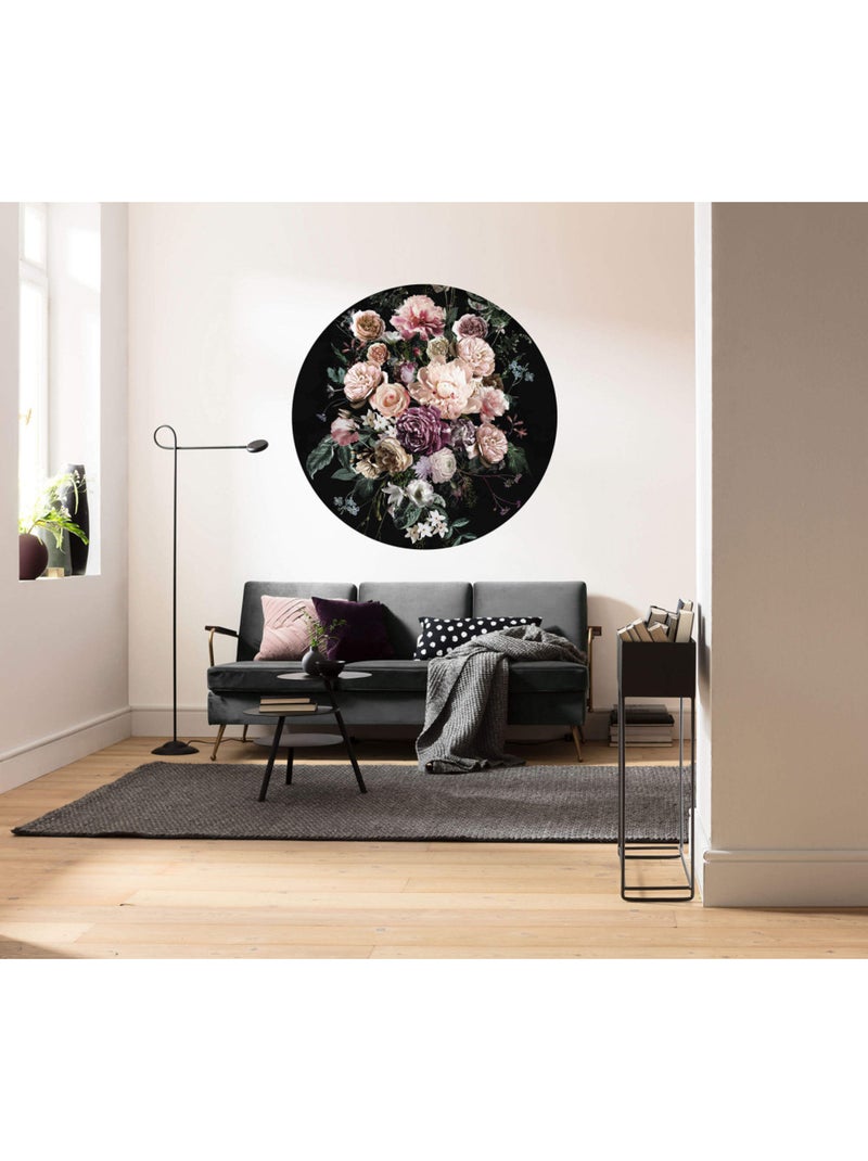 Photo Murale Ronde - Assortiments De Fleurs Multicolore - Kiabi