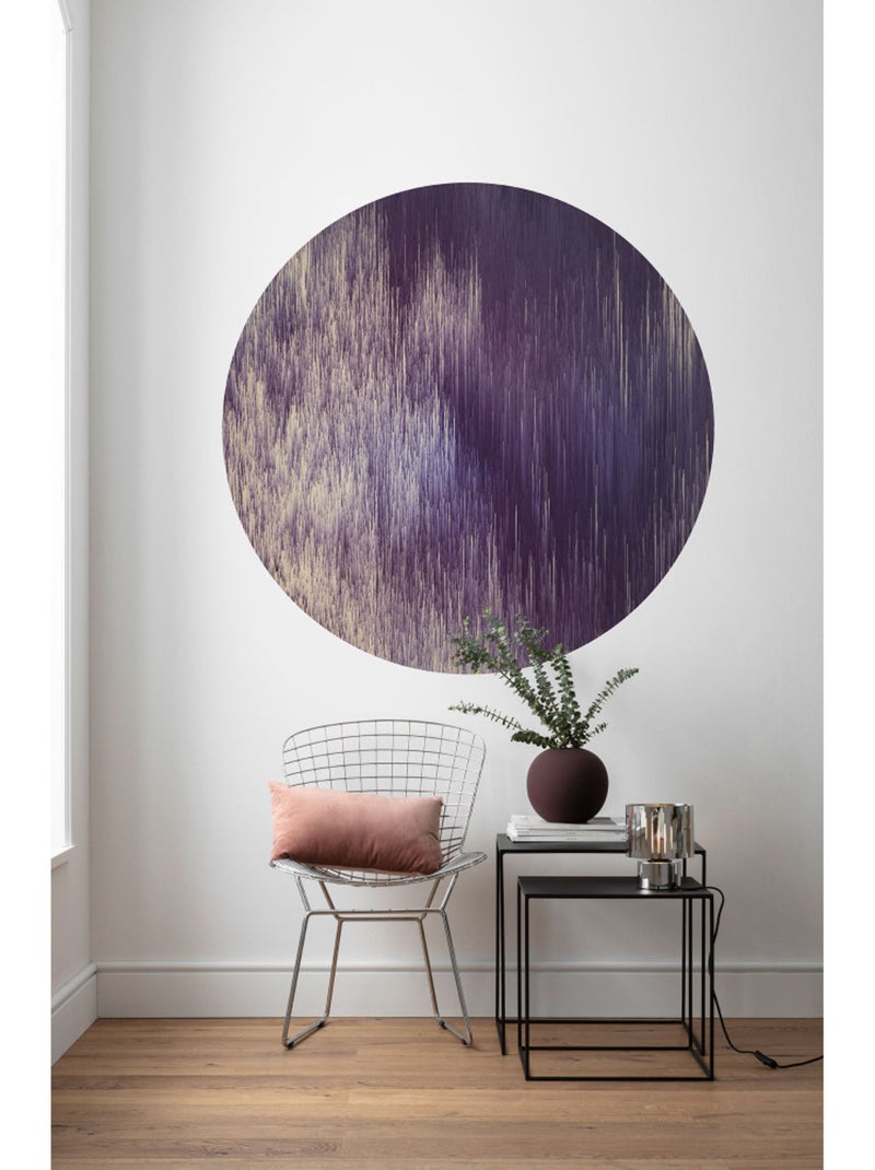 Photo Murale Ronde - Dégradé De Violet Multicolore - Kiabi