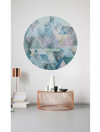 Photo Murale Ronde - Effet De Prisme Bleu Nuancé