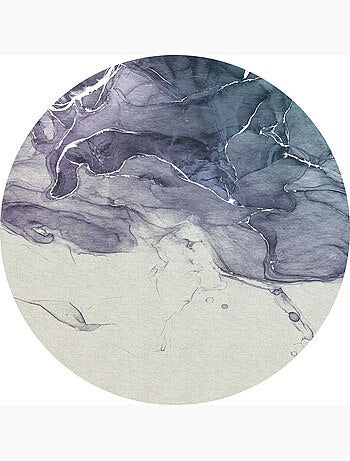 Photo Murale Ronde - Effet Marbré Gris