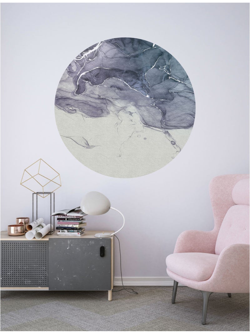 Photo Murale Ronde - Effet Marbré Gris Multicolore - Kiabi