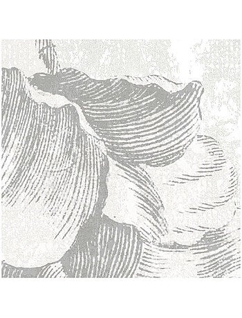 Photo Murale Ronde - Fleurs Dessinées En Noir Et Blanc