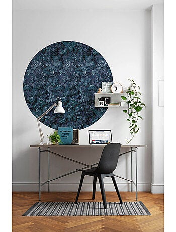 Photo Murale Ronde - Forêt Bleu Azul