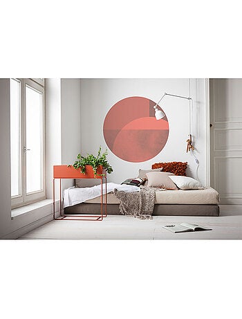 Photo Murale Ronde - Formes Géométriques Roses