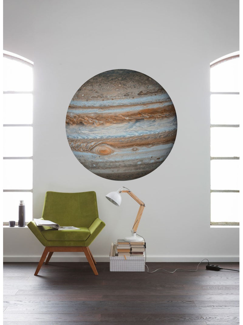 Photo Murale Ronde - La Planète Jupiter Multicolore - Kiabi