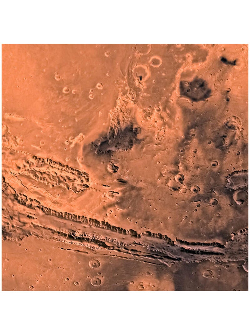 Photo Murale Ronde - La Planète Mars Multicolore - Kiabi