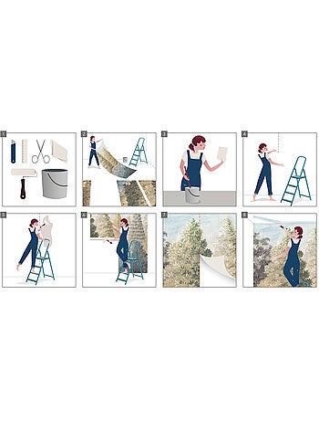 Photo Murale Ronde - Motifs De Portes Vintage