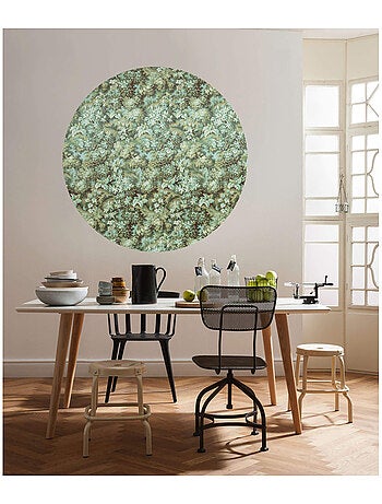 Photo Murale Ronde - Petites Feuilles Vertes