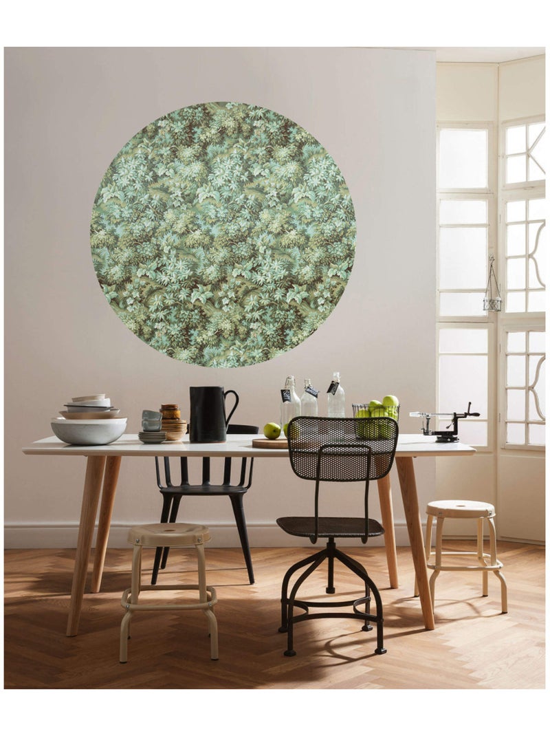 Photo Murale Ronde - Petites Feuilles Vertes Multicolore - Kiabi
