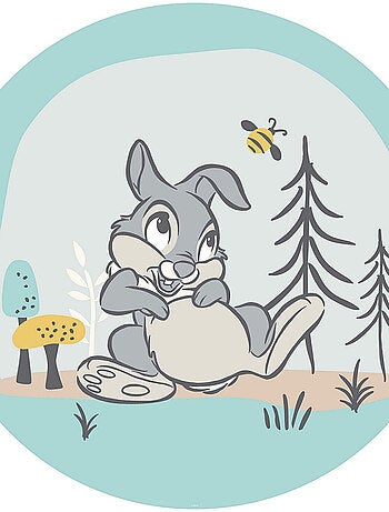 Photo murale ronde auto-adhésive Disney Bambi Panpan et l'abeille et diam. 125 cm